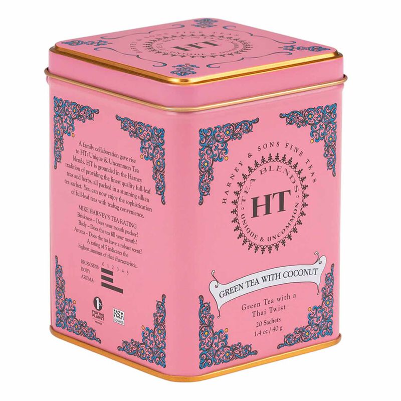 Harney & Sons Green Tea with Coconut HT Tin 20 Sachets image number 0